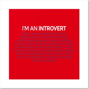 I'm An Introverts Posters and Art